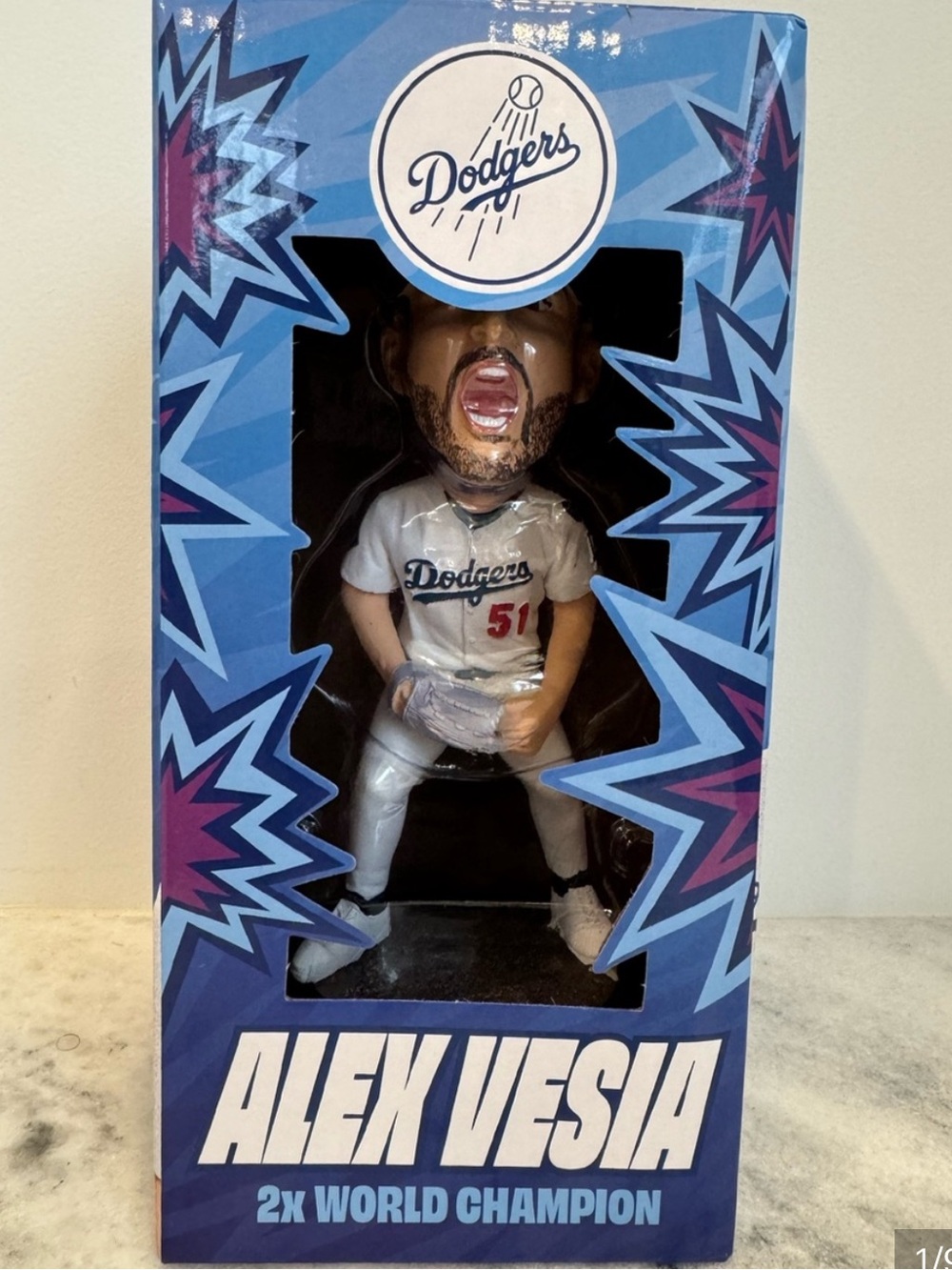 Brand New in Box - Alex Vesia Los Angeles Dodgers bobble head